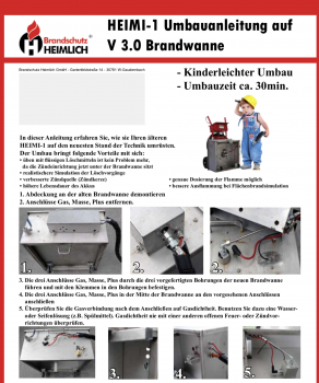 Brandwanne für Feuerlöschtrainer Heimlich HEIMI 1 Umrüstung von V2 auf V3